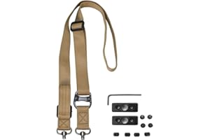 ACEXIER Taktische 2-Punkt-Schlingen mit QD-Halterung MS4-Schlingengurt Schnelles Abnehmen Dual QD Swivel Multi-Mission Sling System Double Point