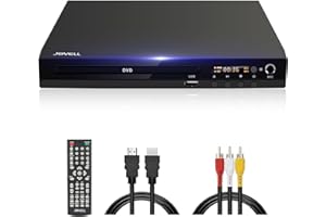JOVELL Lecteur DVD HD avec Péritel, 2025 Nouveau Lecteurs DVD Multi-Régions pour TV, Lecteur DVD CD pour Système Stéréo Domestique avec Entrée USB, Sortie HDMI, Sortie RCA, Prise Micro, PAL NTSC Intégré