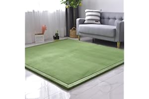 SETHEPACE Coral Velvet Baby Mat, Anti-Slip Nursery Rug, 1.2'' Thick Baby Play Mat for Toddlers & Infants, Soft Crawling Rugs Mat for Kids, Children(Moss Green, 150 * 200CM/59.06 * 78.74INCH)