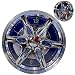 Produktbild (101) LED Felgen Reifen Wanduhr Design Racing Uhr Auto Motorsport Blau LED 27cm