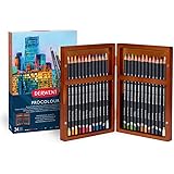 Derwent Procolour Colouring Pencils, Set of 24 in Wooden Gift Box, Professional Quality, 2302585