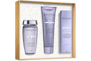 Kérastase Blond Absolu Trio Coffret cadeau pour cheveux blonds, décolorés et méchés, édition limitée.