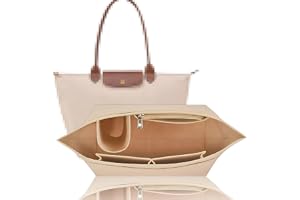 Shengruili Organizer för Longchamp-väska-M, Multi-fickors filt Handväskorganiserare, Handväskorganiserare, Vikbar Tote Bag-organiserare, Väskor-organiserare, Filtorganiserare för väskor