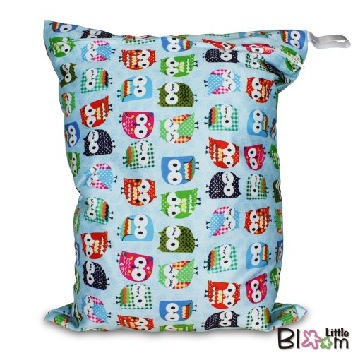 LittleBloom, Waterproof Wet Nappy Swim Carry Bags, Owels in Blue