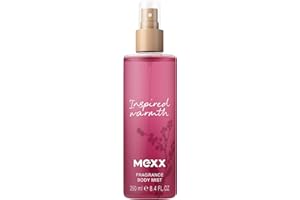MeXX Inspired Warmth Body Mist per Donna, Fragranza Ambrata e Fruttata, Fragranza per Tutto il Corpo, Formula Vegana, 250 ml, 1.6 oz