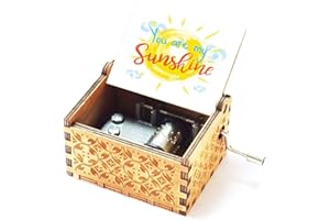 Evelure Carillon in Legno tu Sei Il Mio Sole, Antico, Intagliato a Mano, in Legno, Decorazione per la casa, Idea Regalo per Bambin (A)