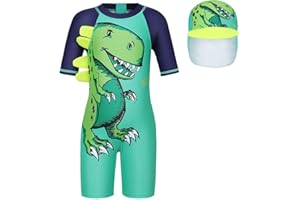 KumSoomliy Boys Swimming Costume UV Protection UPF 50+ Swimwear Kids Boys Dinosaur Shark Swimming Suit Child Rash Guard Bathing Swimsuit Beach Holiday Swim Wear Wetsuit