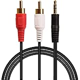 EarTech RCA Audio Cable 2RCA Male to 3.5mm Jack to RCA AUX Cable for Home Theater DVD Speaker Headphone for Smartphones…
