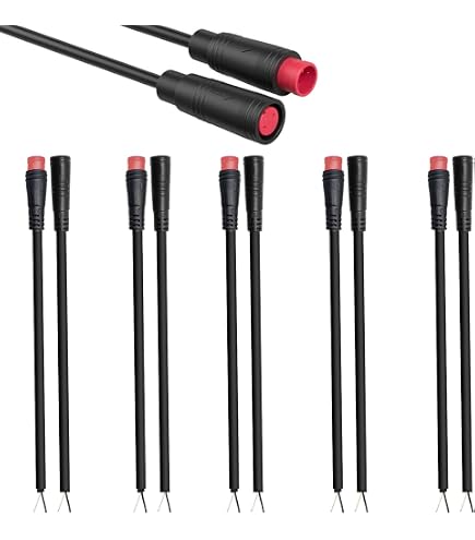 Cavo Di Prolunga 8 Pin Impermeabile Per Bici Elettrica - 80cm, Femmina-Maschio, Per Motore, Acceleratore E Display