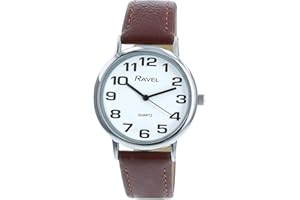 Ravel - Montre Bracelet Unisexe Facile à Lire avec de Gros Chiffres