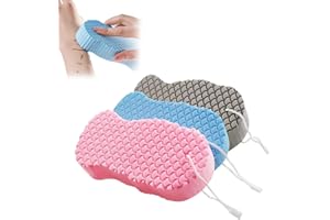 LERKELY 3 pcs sponge de bain exfoliant super doux, brosse de douche éponge exfoliant ultra douce, Brosse de douche exfoliante ultra douce, éponge de Spa, pour femmes, hommes, enfant