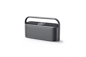 soundcore Motion x600 Bluetooth Lautsprecher, Lautsprecher Boxen Bluetooth mit Hi-Res Spatial Audio 50W räumlicher Sound IPX7 Wasserschutz 12h Wiedergabe Pro EQ Tragegriff AUX-IN (Schwarz)