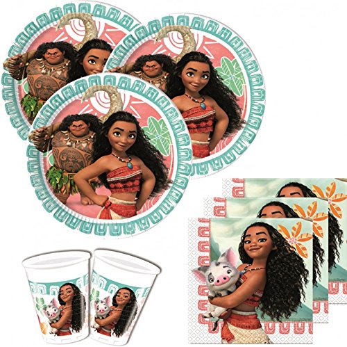 36 Teile Disney Vaiana Party Deko Set für 8 Kinder