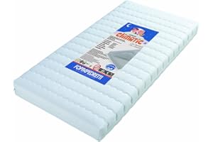 Foppapedretti Materasso per bambini Climatic, Antiacaro, Antibatterico, Antisoffoco, Traspirante, in Fibra Anallergica, Sfoderabile e Lavabile, certificato OEKO-TEX Standard 100, 124x63x12 cm, Bianco