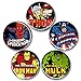 Produktbild Marvel Comics - Helden - Avengers - Captain America - Iron Man - Spiderman - Hulk - Thor Button 5er Set - Anstecker - Lizenziertes Originaldesign - LOGOSHIRT