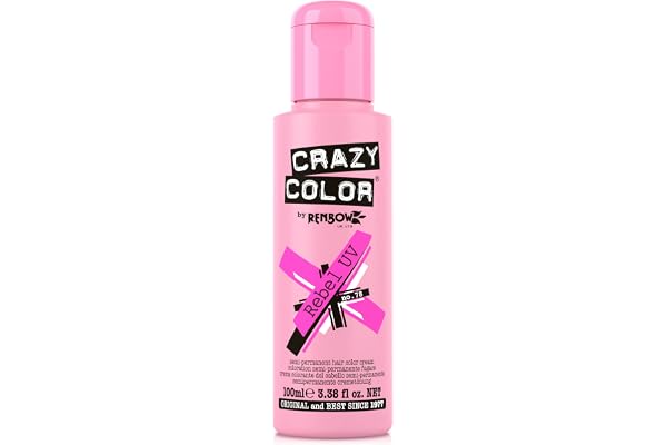 Crazy Color Rebel UV 100ml - crème colorante rose shocking