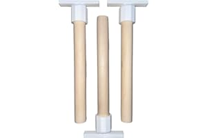 EWS PRODUCTS Bird Perch For Bird Cages, Twist Fit, 3 PACK, 15cm Long Natural Wooden Bird Perches Perfect Perch for Budgie, Cockatiel, Finch Etc