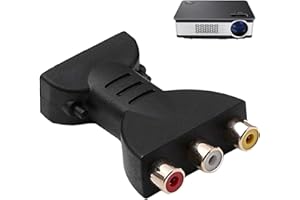 YURUIHKAO 1 Pcs HDMI to RCA Converter HDMI to AV Adapter, High-Definition AV Video Adapter for TV Smartphone Laptop HD Player Desktop Camera (Black)