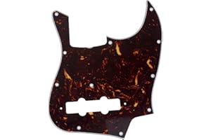 Musiclily Pro 11 Löcher J Bass Pickguard J-Style Bässe Schlagbrett für MIJ Fender Japan 4-Saiter Jazz Bass,4 lagig Tortoise Shell