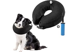 Nasjac aufblasbare Halskrause Hund & Katze, Verstellbarer weicher und bequemer Hundekragen Leckschutz mit Schnellverschluss, verhindern, DASS Haustiere nach der Operation Wunden berühren und lecken