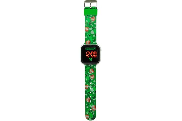 Kids Licensing - Reloj Digital LED para Niños con Personajes Tiene Funciones de Hora, Fecha y Correa Ajustable