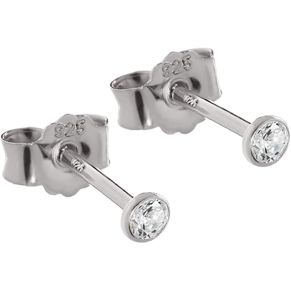 NKlaus Ohrstecker Aus 925er Silber Rhodiniert – 5,5 Mm Zirkonia Für Damen, Herren & Kinder