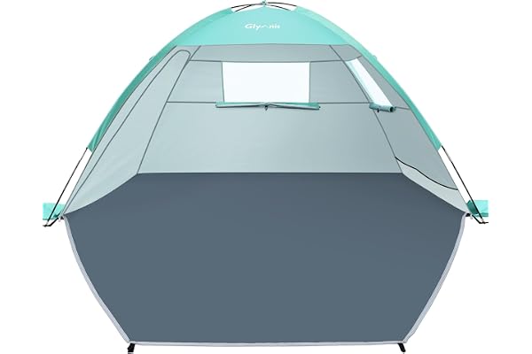Glymnis Tente de Plage, Tente Anti-UV, Protection UPF 50+, Abri de Plage Facile à Installer et à Transporter pour Plage, Parc, Camping et pêche