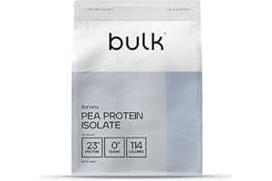 Bulk Isolat de Protéine de Pois en Poudre, Shake protéiné végan, Banane, 1 kg, 33 Portions