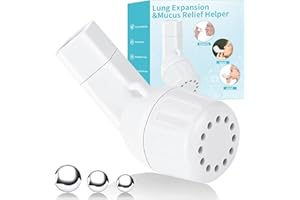 LUKYUS Handheld Lung Expansion & Mucus Relief Device, Built-in Stainless Steel Ball, Drug-Free Treatment Breathe Easier with Stronger Lungs