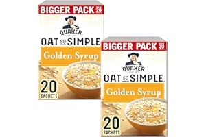 Cleverry Set avec Quaker Oat So Simple Family Pack Golden Sirup 40 sachets x 36g, Flocons d'avoine