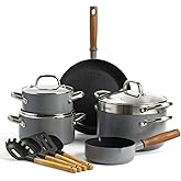 GreenPan Mayflower Pro 13 Par&ccedil;a Pişirme Seti &ndash; Thermolon&trade; Infinity Pro Yapışmaz, PFAS&rsquo;sız, İskandinav Tasarım, Ahşap Saplı