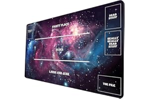 DYETEE Brettspiel TCG Spielmatte – Sternenhimmel MTG Spielmatte – auch ideal als Mauspad 360 mit Zonen