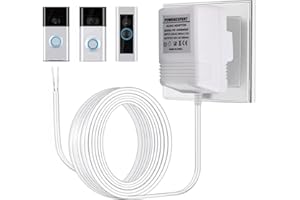 FiTspi 24V 500mA Doorbell Transformer, Video Ring Doorbell Transformer Power Supply Adapte Charger Compatible with All Versions of Ring Doorbell and Nest Learning Thermostat Ecobee (8M)