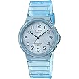 Casio Unisex 35.00mm Quartz Watch with White Analogue dial and Blue Plastic/Resin Bracelet Strap MQ-24S-2BEF