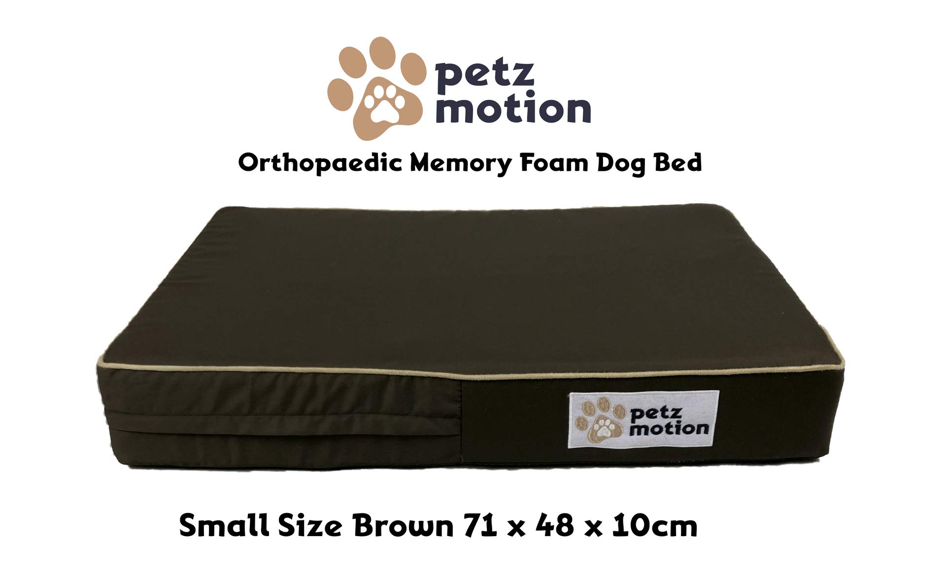 Petzmotion Premium Orthopaedic Memory Foam Dog Bed Mattress, Waterproof