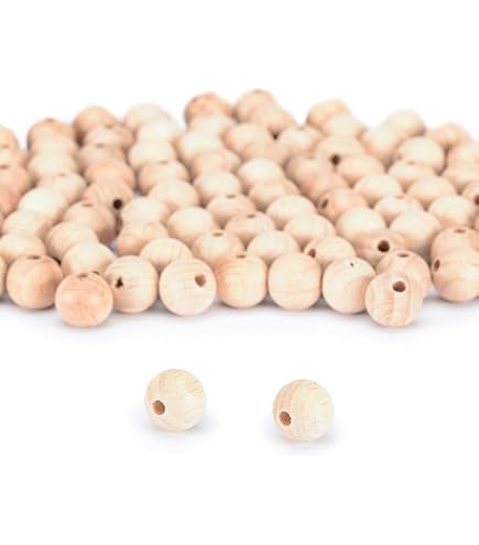 4 Boules Bois Naturel Rayher ø30mm | Non Percées | Loisirs Créatifs & Déco | Multiusage