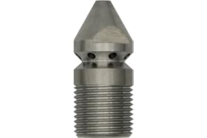 ROOWARMER 1/4" 3/8" Boquilla para limpieza tuberias a presion 250bar - para limpieza alcantarilla/tuberia de desague/bajante de agua tobera boquilla para manguera de limpieza (3/8")