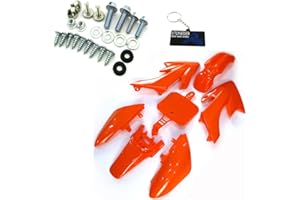 STONEDER Kit parafango corpo arancione + viti di montaggio per XR CRF 50 Pit Trail Bike
