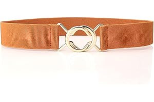 YIWEIYA Women's Elastic Waist Belt, Metal Buckle Skinny Stretchy Waist Belt for Jeans Pants Dresses,Women's Daily Use Stretch Waist Belt