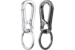 UPUPGO Lot de 6 Mousqueton Porte Clé Porte, Porte Clés en Métal Robuste, Mousqueton en Alliage de Zinc Clés de Voiture pour Homme et Femme