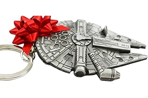 WOO LANDO Millenium Falcon metalowy brelok z pierścieniem dla fanów sagi Star Wars