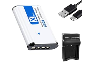 WAEUUKKPO 1 Stück Akku NP-BX1 2000mAh und Ladegerät für Sony NP-BX1 und ZV-1, Cyber-Shot DSC-RX100, DSC-RX100 II/III/M4/M5/M6/M7/Ⅳ/Ⅴ/Ⅵ/Ⅵ/Ⅶ/VA, DSC-RX100M II, HDR-CX405