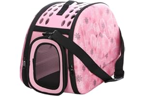 PETCUTE Sacs de Transport pour Chiens Transporteur de Voyage pour Chiens Petit Chat Petit Pliable à Main avec bandoulière pour Animal de Compagnie