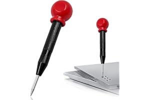 MSKS Professional Tools Centre Punch, Positioning Punch Set, Spring Loaded Center Punch, Automatic Center Punch, Heavy Duty Center Hole Punch for Metal, Glass and Wood