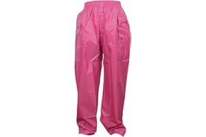 DRY KIDS Childrens Waterproof Over Trousers. Boys and Girls Rainwear for Outdoor Play