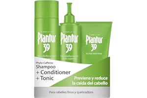 Plantur 39 Caffeine Shampoo Conditioner y Tonic - Previene y Reduce la Caída del Cabello - Para Cabello Fino y Quebradizo - Fórmula Única que Potencia el Crecimiento del Cabello - 250ml, 150ml, 200ml