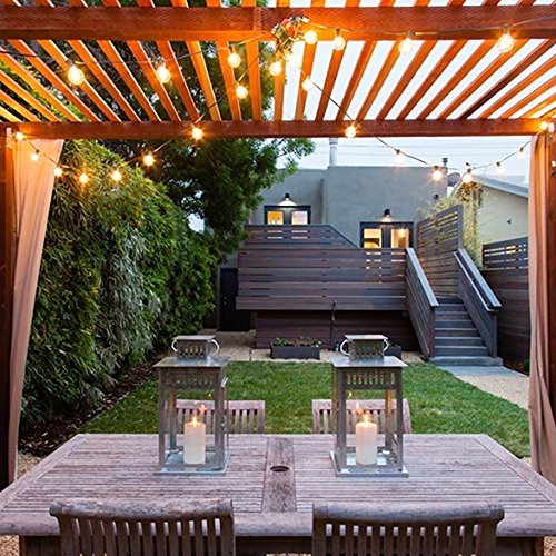 OxyLED G40 Globe String Lights £-with 25 CLEAR Bulbs £-Black £-220 V - 7