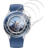 WFTE [4-Pack Screen Protector for Oppo Watch X2/OnePlus Watch 3 47 mm, 9H Hardness, Fingerprint-Free, Bubble-Free, Tempered G