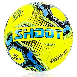 SHOOT 3D Lazer Football | PVC | Hand Stitched | Size 3 (Multicolor) | HD-Graphics | Lining ? 2 PLY | Inflating Needle Included