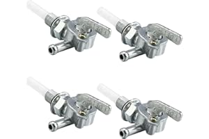 CHSEROK 4 Stück Benzinhahn Schalter, M10 Benzinhahn, Linker und Rechter Mund Benzinhahn Schalter, für Generator Kraftstofftank Motorräder Offroad Karts